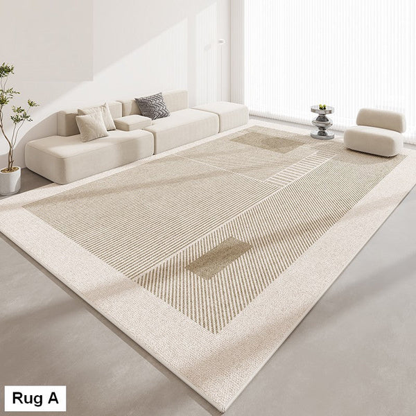 Abstract Contemporary Modern Rugs for Living Room, Extra Large Modern Rugs for Bedroom, Geometric Modern Rug Placement Ideas for Dining Room-Silvia Home Craft