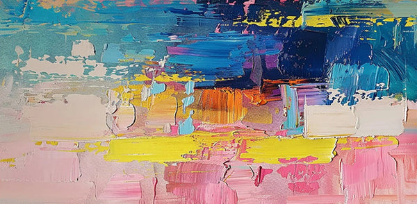 Abstract Wall Art for Bedroom, Modern Paintings for Living Room, Acrylic Painting on Canvas, Original Canvas Art, Simple Abstract Artwork-Silvia Home Craft