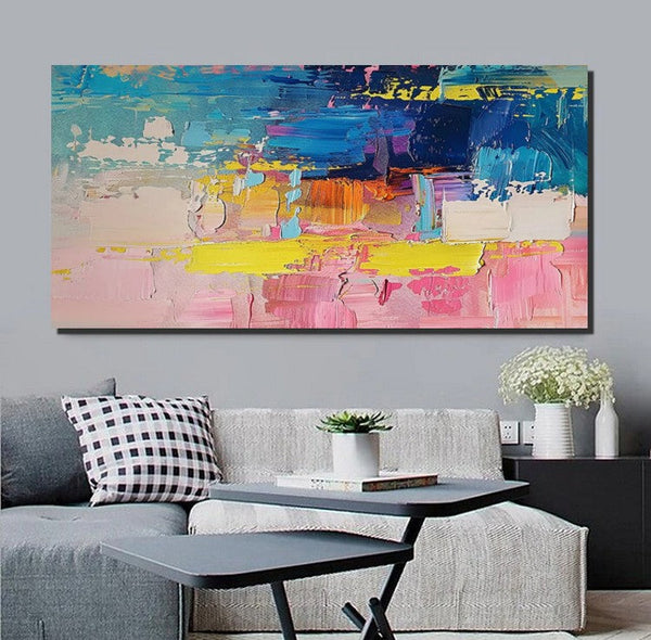 Abstract Wall Art for Bedroom, Modern Paintings for Living Room, Acrylic Painting on Canvas, Original Canvas Art, Simple Abstract Artwork-Silvia Home Craft