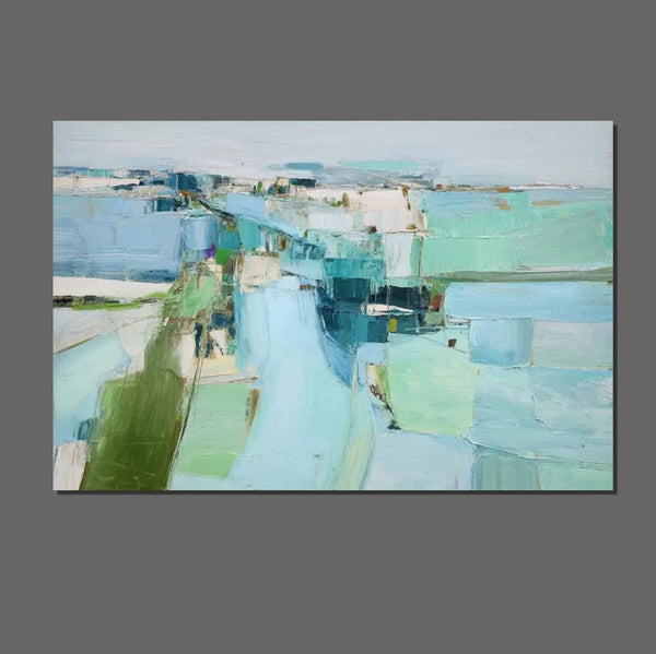 Modern Living Room Wall Art Ideas, Contemporary Canvas Art, Canvas Paintings for Bedroom, Hand Painted Art on Canvas, Original Acrylic Art-Silvia Home Craft