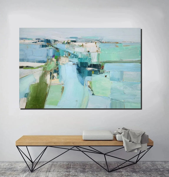 Modern Living Room Wall Art Ideas, Contemporary Canvas Art, Canvas Paintings for Bedroom, Hand Painted Art on Canvas, Original Acrylic Art-Silvia Home Craft