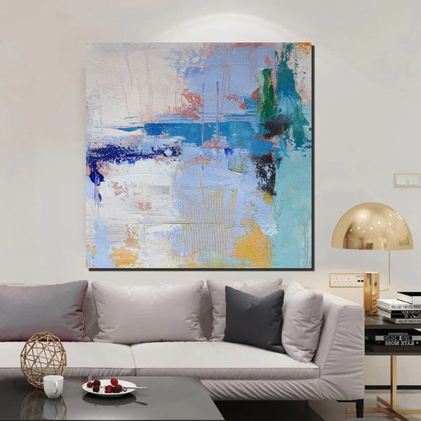 Bedroom Acrylic Painting, Simple Painting Ideas, Contemporary Art Painting, Living Room Wall Painting, Extra Large Canvas Painting, Modern Paintings-Silvia Home Craft