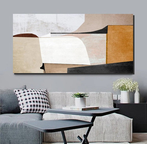 Simple Abstract Art, Original Acrylic Paintings, Hand Painted Canvas Art, Modern Paintings for Bedroom, Modern Living Room Art Ideas, Buy Art Online-Silvia Home Craft