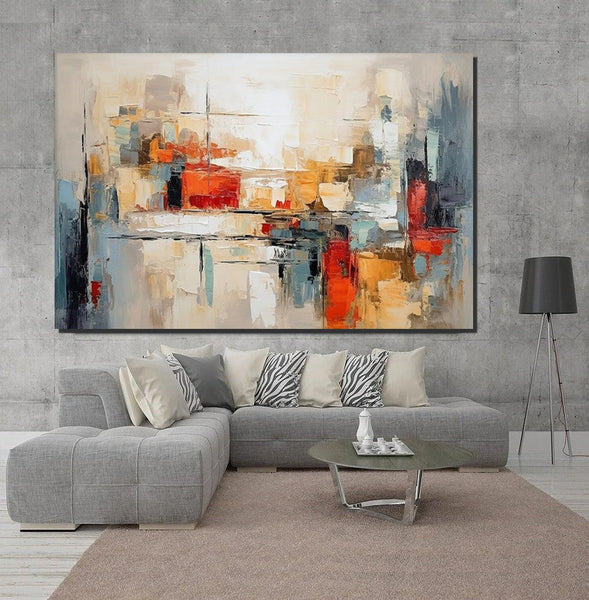 Original Acrylic Paintings, Modern Canvas Art, Modern Paintings for Bedroom, Oversized Wall Art for Living Room, Hand Painted Canvas Artwork-Silvia Home Craft