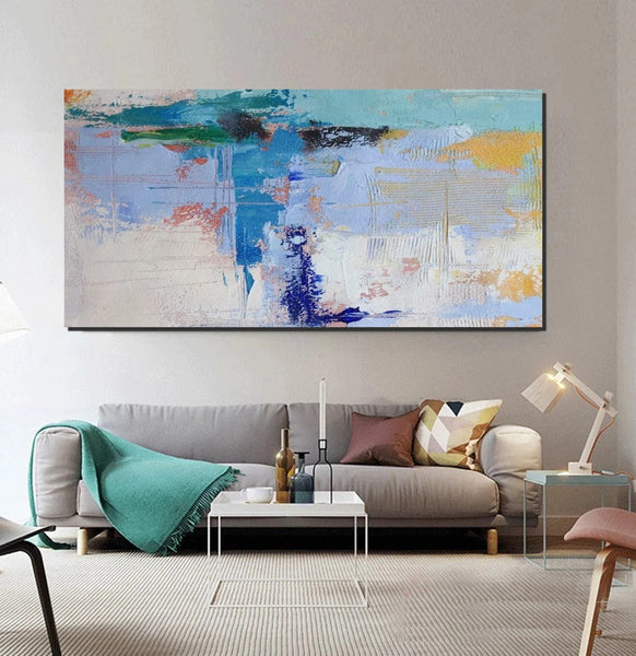 Oversized Abstract Artwork, Modern Canvas Paintings for Bedroom, Extra Large Paintings for Living Room, Abstract Wall Art Paintings, Simple Modern Art-Silvia Home Craft