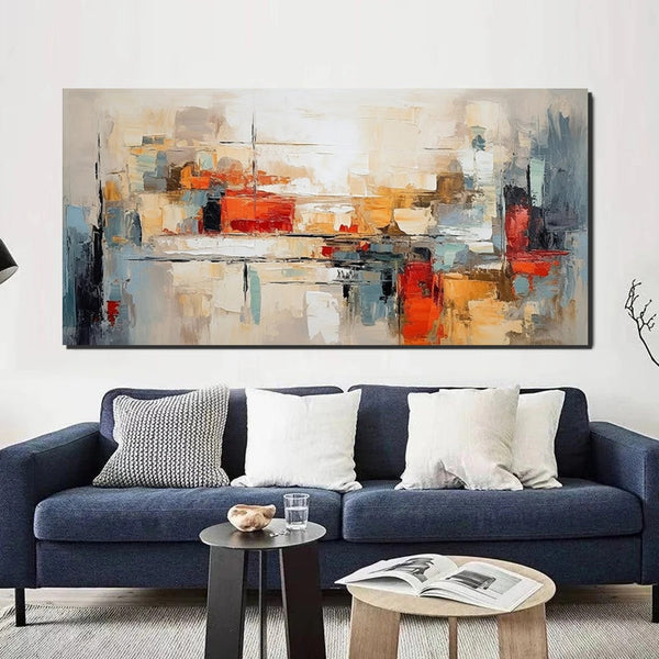Original Abstract Art, Hand Painted Canvas Art, Modern Paintings for Living Room, Canvas Paintings for Bedroom, Heavy Texture Paintings-Silvia Home Craft