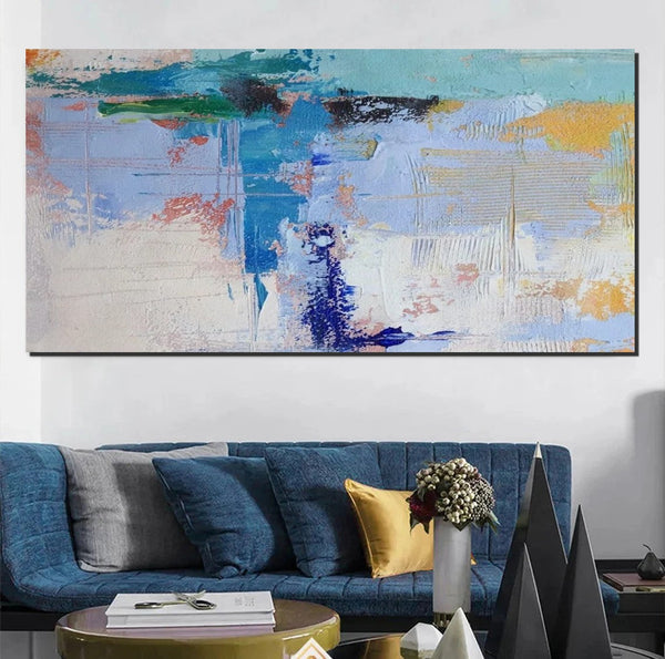 Oversized Abstract Artwork, Modern Canvas Paintings for Bedroom, Extra Large Paintings for Living Room, Abstract Wall Art Paintings, Simple Modern Art-Silvia Home Craft