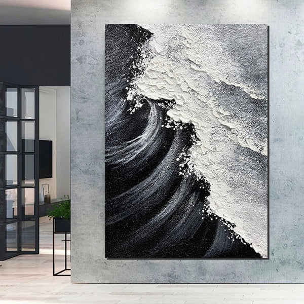 Heavy Texture Acrylic Paintings, Canvas Painting Ideas for Bedroom, Large Abstract Canvas Paintings, Hand Painted Wall Painting-Silvia Home Craft