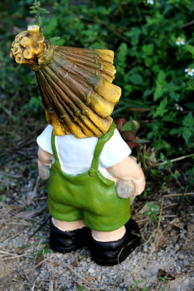 Large Boy Cart and Girl Carry Basket Statues, Flower Pot, Garden Courtyard Ornament, Gardening Ideas, House Warming Gift-Silvia Home Craft
