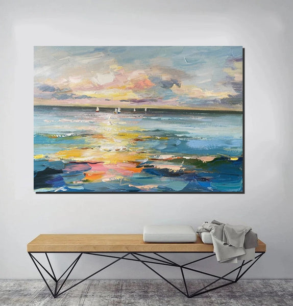 Abstract Canvas Painting, Extra Large Abstract Artwork, Modern Paintings for Dining Room, Hand Painted Canvas Art, Oversized Large Wall Art-Silvia Home Craft
