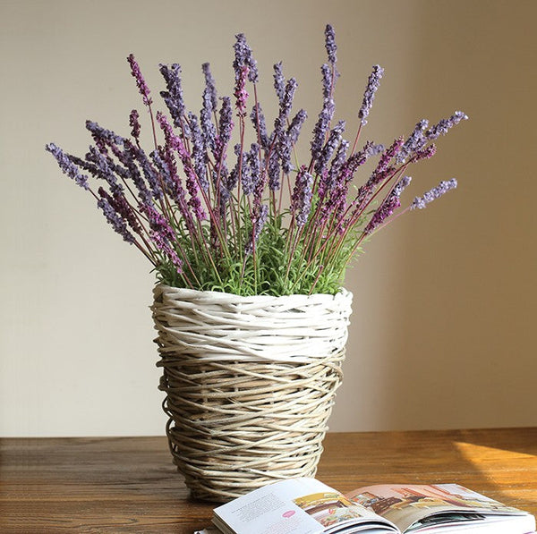 Lavender Flowers, Spring Artificial Floral for Dining Room, Bedroom Flower Arrangement Ideas, Simple Modern Floral Arrangement Ideas for Home Decoration-Silvia Home Craft