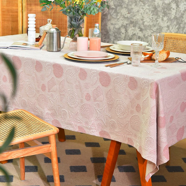 Square Tablecloth for Round Table, Cotton Rectangular Table Covers for Kitchen, Modern Dining Room Table Cloths, Farmhouse Table Cloth, Wedding Tablecloth-Silvia Home Craft