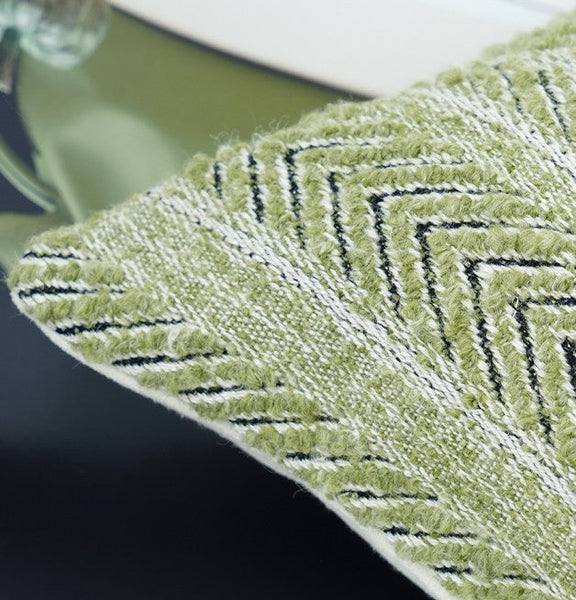 Morocco Green White Modern Sofa Pillows, Large Square Modern Throw Pillows for Couch, Large Decorative Throw Pillows, Simple Throw Pillow for Interior Design-Silvia Home Craft