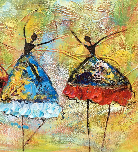 Canvas Painting for Living Room, Abstract Acrylic Painting, Ballet Dancer Painting, Acrylic Painting for Sale, Modern Wall Art Painting, Custom Art-Silvia Home Craft
