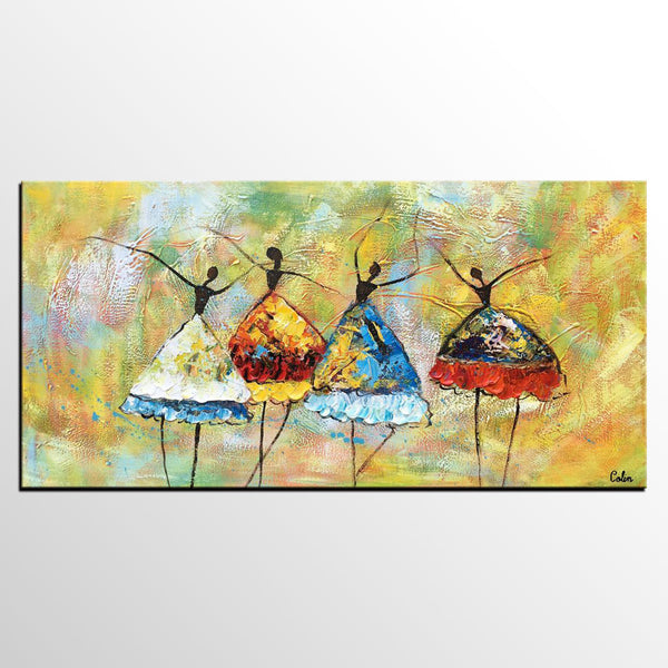 Canvas Painting for Living Room, Abstract Acrylic Painting, Ballet Dancer Painting, Acrylic Painting for Sale, Modern Wall Art Painting, Custom Art-Silvia Home Craft