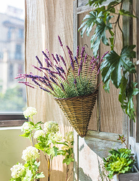 Lavender Flowers, Spring Artificial Floral for Dining Room, Bedroom Flower Arrangement Ideas, Simple Modern Floral Arrangement Ideas for Home Decoration-Silvia Home Craft