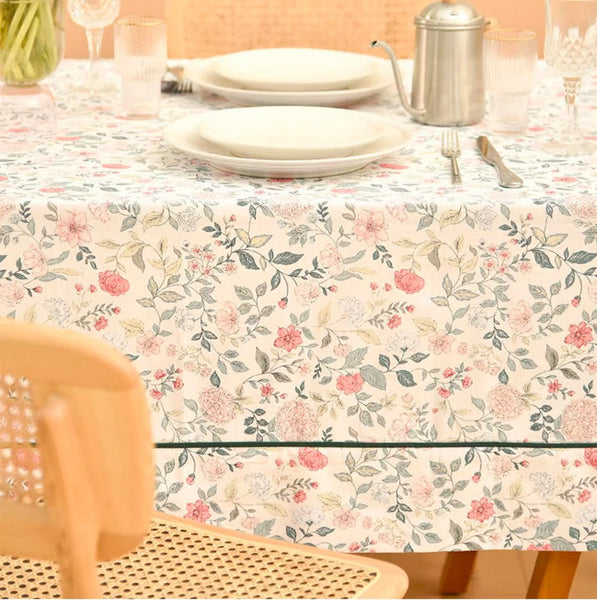 Country Farmhouse Tablecloth, Rustic Table Covers for Kitchen, Large Rectangle Tablecloth for Dining Room Table, Square Tablecloth for Round Table-Silvia Home Craft