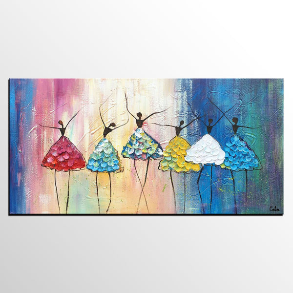 Abstract Wall Art Paintings, Ballet Dancer Painting, Modern Paintings, Paintings for Living Room, Dancing Painting, Custom Abstract Painting for Sale-Silvia Home Craft
