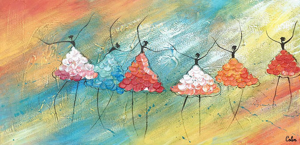 Simple Abstract Paintings, Ballet Dancer Painting, Original Artwork, Bedroom Canvas Painting, Acrylic Canvas Painting, Custom Art-Silvia Home Craft