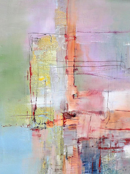 Abstract Acrylic Paintings for Living Room, Buy Paintings Online, Contemporary Canvas Wall Art, Modern Contemporary Artwork-Silvia Home Craft