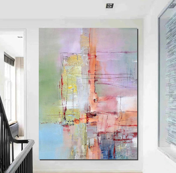 Abstract Acrylic Paintings for Living Room, Buy Paintings Online, Contemporary Canvas Wall Art, Modern Contemporary Artwork-Silvia Home Craft