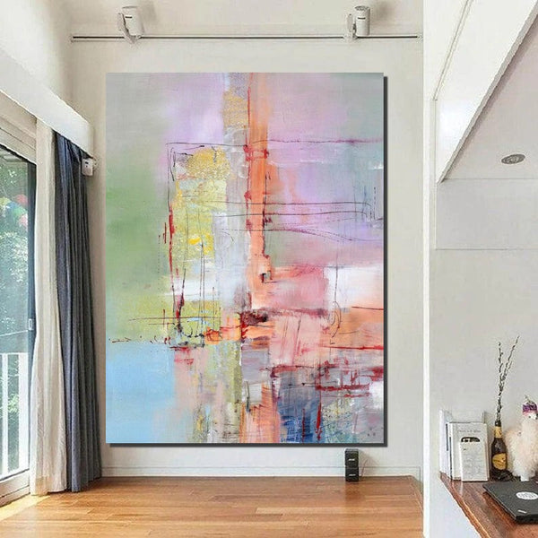 Abstract Acrylic Paintings for Living Room, Buy Paintings Online, Contemporary Canvas Wall Art, Modern Contemporary Artwork-Silvia Home Craft