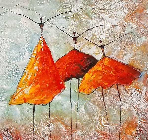 Large Painting for Dining Room, Ballet Dancer Painting, Abstract Canvas Art, Wall Art Paintings, Canvas Painting for Sale, Heavy Texture Art-Silvia Home Craft