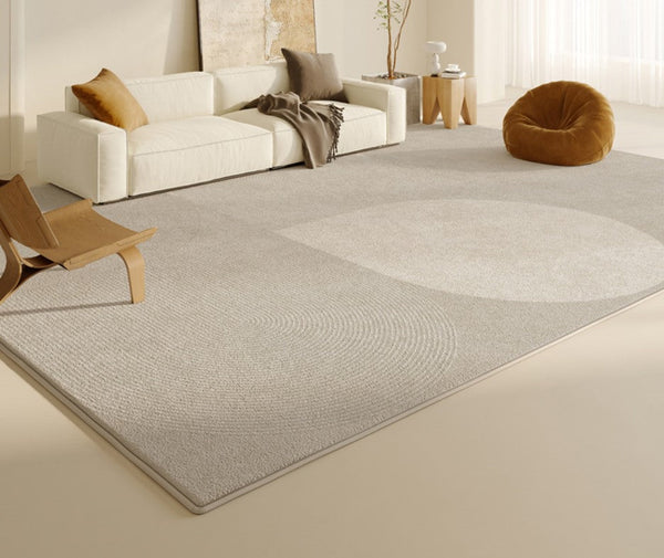 Contemporary Modern Rugs for Living Room, Geometric Grey Rugs for Dining Room, Abstract Modern Rugs for Interior Design-Silvia Home Craft