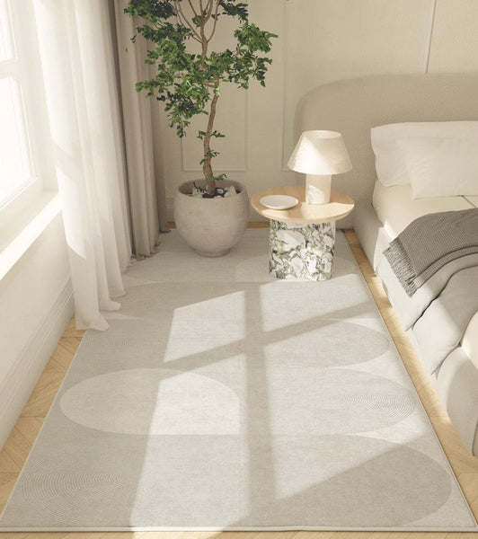 Contemporary Modern Rugs for Living Room, Geometric Grey Rugs for Dining Room, Abstract Modern Rugs for Interior Design-Silvia Home Craft