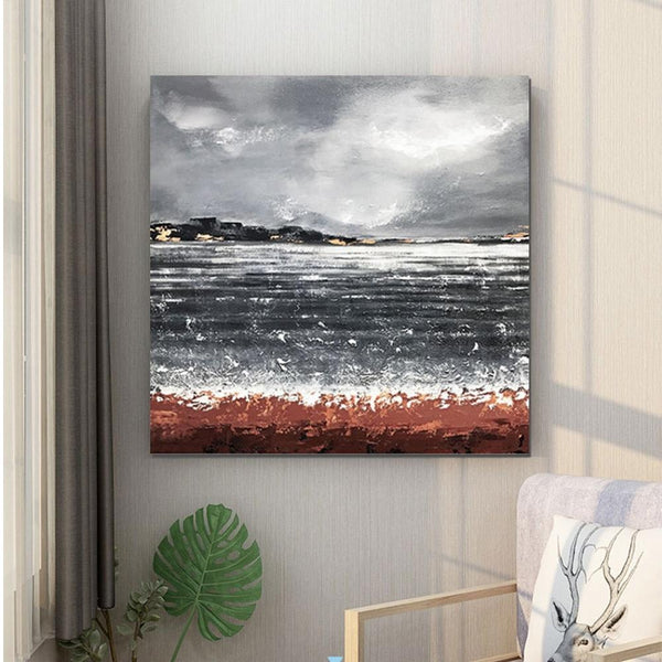 Large Abstract Paintings for Bedroom, Simple Painting Ideas for Living Room, Hand Painted Acrylic Painting, Simple Modern Wall Art Ideas-Silvia Home Craft