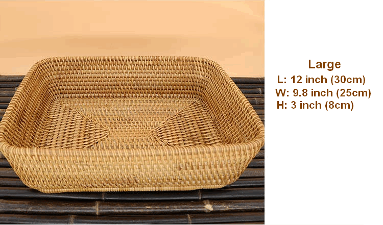 Rustic Basket, Vietnam Handmade Storage Basket, Woven Basket with