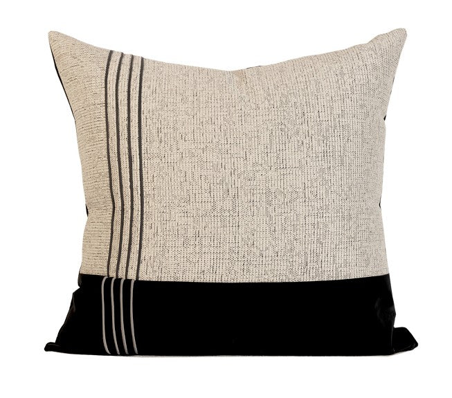 Black Grey Modern Sofa Pillows, Modern Pillows for Living Room, Decora