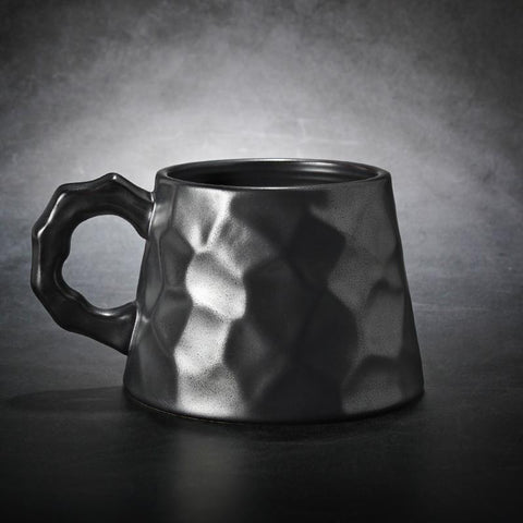 Ceramic Coffee Mug, Large Capacity Coffee Cups, Large Handmade Pottery Coffee Cup, Large Tea Cup, Black Coffee Cup-Silvia Home Craft