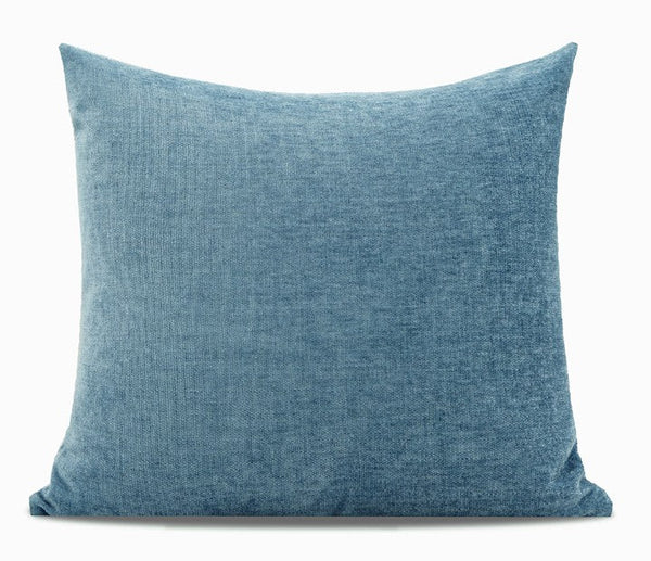 Abstract Blue Modern Sofa Pillows, Large Decorative Throw Pillows, Contemporary Square Modern Throw Pillows for Couch, Simple Throw Pillow for Interior Design-Silvia Home Craft