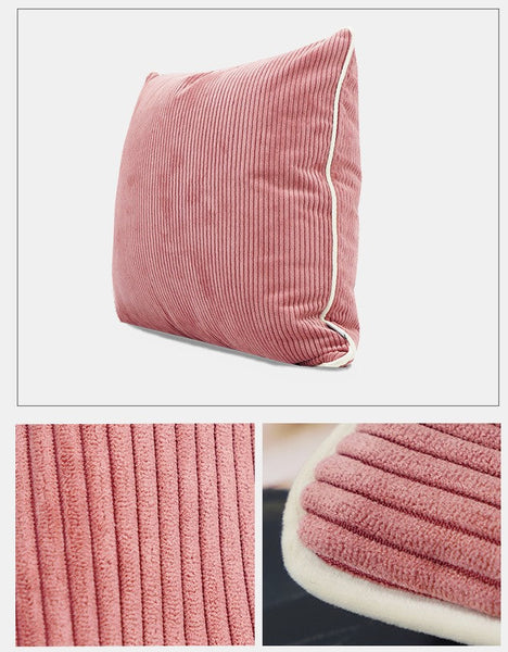 Simple Throw Pillow for Interior Design, Lovely Pink Decorative Throw Pillows, Modern Sofa Pillows, Contemporary Square Modern Throw Pillows for Couch-Silvia Home Craft