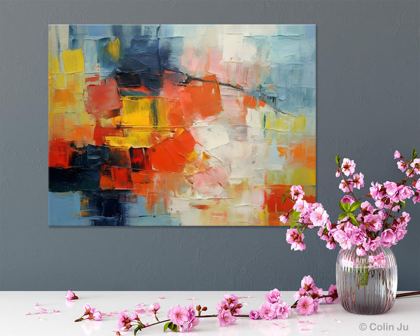 Simple Abstract Painting for Dining Room, Modern Paintings for Living Room, Original Contemporary Modern Art Paintings, Bedroom Wall Art Ideas-Silvia Home Craft