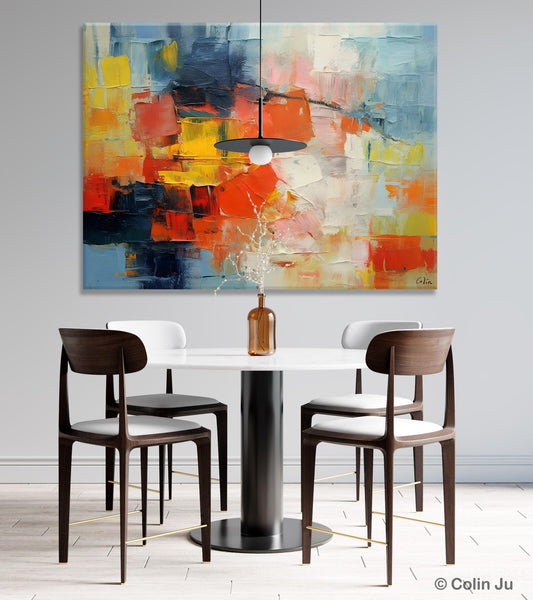 Simple Abstract Painting for Dining Room, Modern Paintings for Living Room, Original Contemporary Modern Art Paintings, Bedroom Wall Art Ideas-Silvia Home Craft