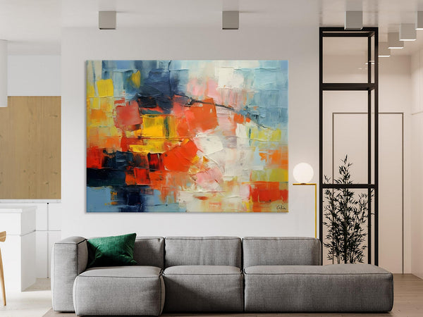 Simple Abstract Painting for Dining Room, Modern Paintings for Living Room, Original Contemporary Modern Art Paintings, Bedroom Wall Art Ideas-Silvia Home Craft