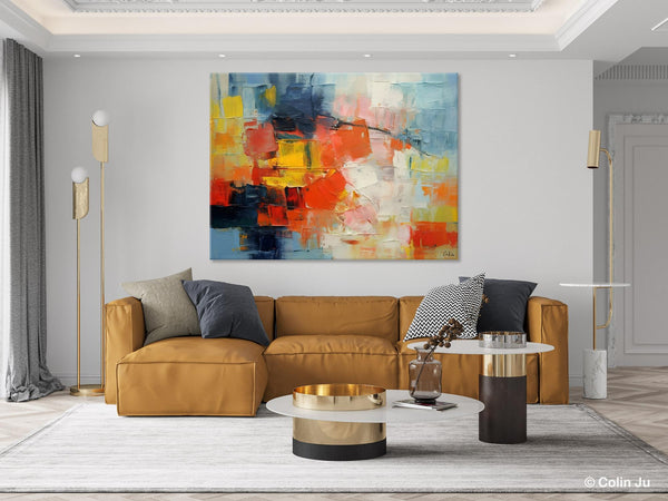 Simple Abstract Painting for Dining Room, Modern Paintings for Living Room, Original Contemporary Modern Art Paintings, Bedroom Wall Art Ideas-Silvia Home Craft