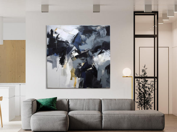 Simple Modern Acrylic Art, Modern Original Abstract Art, Large Abstract Art for Bedroom, Canvas Paintings for Sale, Contemporary Canvas Art-Silvia Home Craft