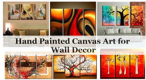 Large Acrylic Paintings for Living Room, Bedroom Wall Art Painting Ideas, Modern Paintings for Dining Room, Multiple Canvas Paintings