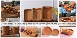 Clever Storage Ideas for Kitchen with Rattan Storage Baskets, Storage Baskets for Shelves