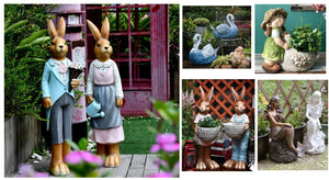 Garden Statues, Large Animal Statues, Garden Decoration Ideas, Flower Pot Ideas, Garden Outdoor Ornaments
