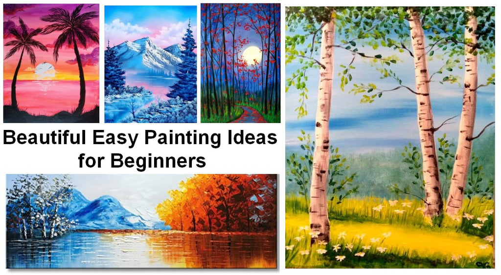 Beautiful Easy Acrylic Painting Ideas for Beginners, Easy Landscape Painting Ideas, Easy Canvas Painting Tips for Beginners, Easy Painting Ideas for Kids, Simple Abstract Painting Ideas
