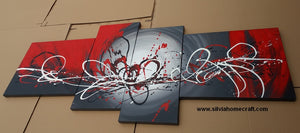 Painting Samples of Abstract Art, Black and Red Wall Art, Buy Art Online, Abstract Paintings for Living Room, Modern Acrylic Paintings on Canvas, Oversized Canvas Paintings for Sale