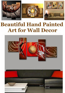 Hand Painted Canvas Art, Bedroom Wall Art Paintings, Modern Abstract Paintings for Living Room