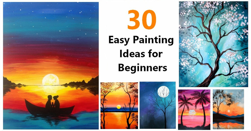 30 Simple Canvas Painting Ideas for Beginners, Easy Landscape Painting Ideas for Beginners, Easy Acrylic Painting Ideas for Beginners, Easy Oil Paintings, Easy Abstract Paintings