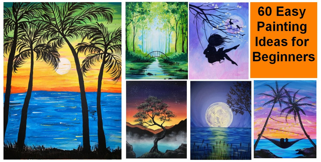 60 Easy Landscape Painting Ideas for Beginners, Simple Acrylic Painting Ideas, Easy DIY Canvas Paintings for Kids, Simple Oil Painting Techniques