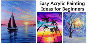 Easy Painting Ideas for Bedroom, Sail Boat Paintings, Acrylic Painting –  Silvia Home Craft