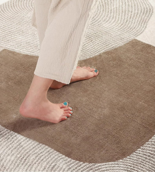 Modern Living Room Rug Ideas, Geometric Contemporary Modern Rugs Next to Bed, Extra Large Modern Area Rugs-Silvia Home Craft